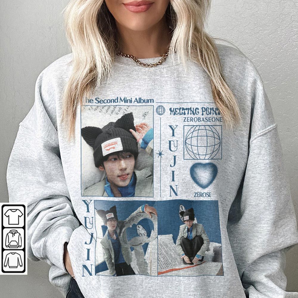 Blvck Style Zerobaseone Han Yujin Kpop Sweatshirt, ZB1 Melting